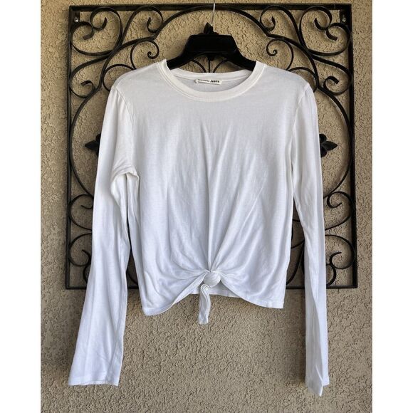 Reformation Tops - Reformation Long Sleeve Knotted Shirt - Size S/M - White